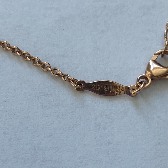 Jacquie Aiche Pave diamond and Kunzite center stone  rose-gold necklace. - Picture 13 of 16